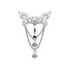 Bauchnabelpiercing Reverse Kronleuchter mit Kristallen