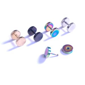 Ohrstecker Fake Plugs in vier Farben 8 mm oder 10 mm