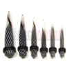Expander/Dehnstab Gestreift Weiß/Schwarz Acryl - SET 6 Stück