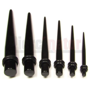 Expander Dehnstab Schwarz von 3,2 mm bis 10 mm Acryl