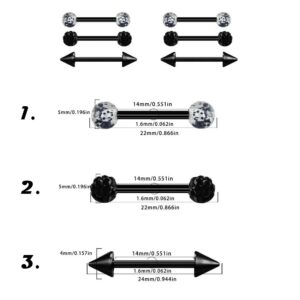 Barbell für Brustwarze oder Zunge beschichtet diverse Motive