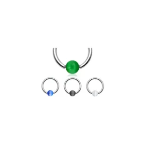 Klemmring mit farbiger Kugel – Edelstahl Ball Closure Ring (BCR)